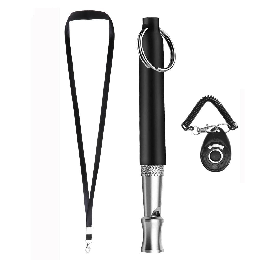 Set Of The Ultrasonic Whistle Integrated Clicker For Dog Training
