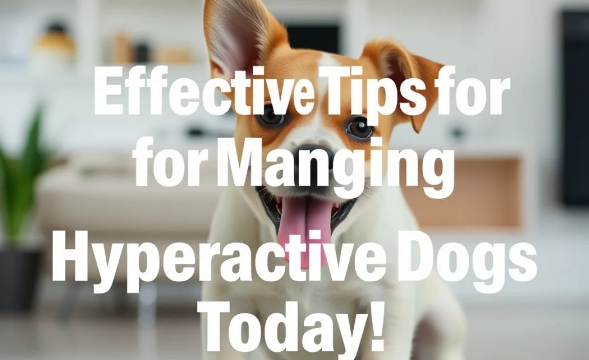 Effective Tips for Managing Hyperactive Dogs Today!