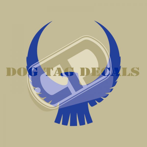 Blue Falcon Decal Dog Tag Decals
