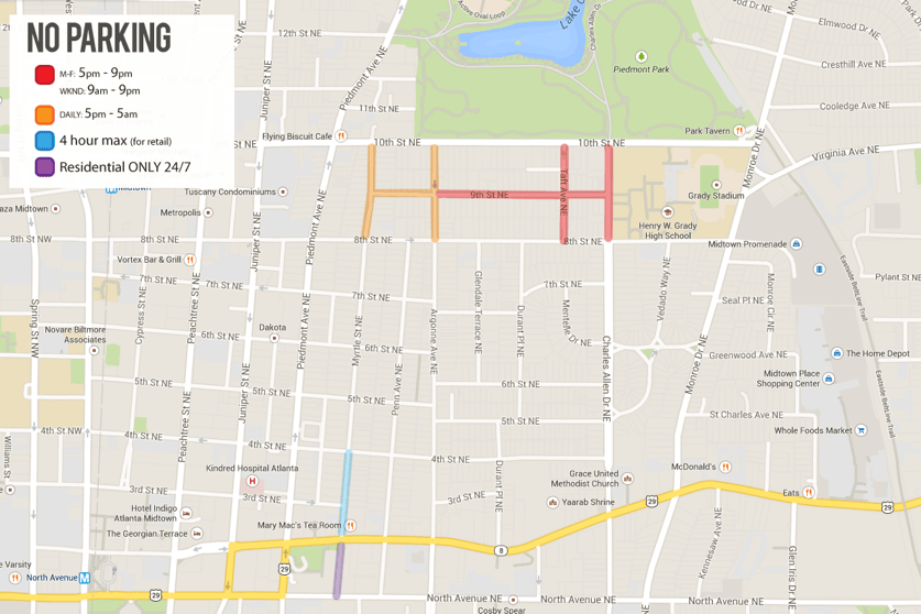 Map Of Piedmont Park Atlanta
