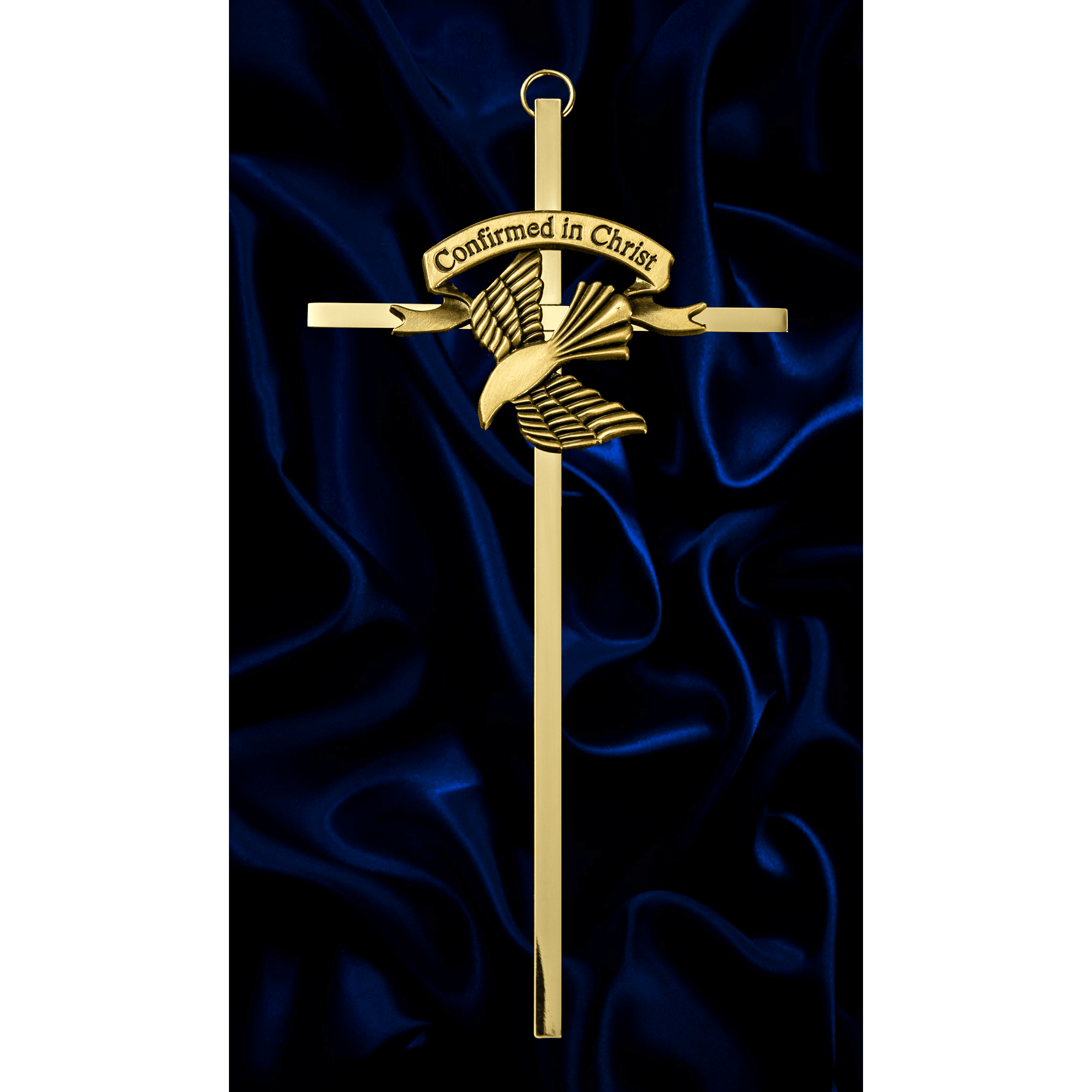 7” H Solid Brass Confirmation Wall Cross with Gift Box JADoherty