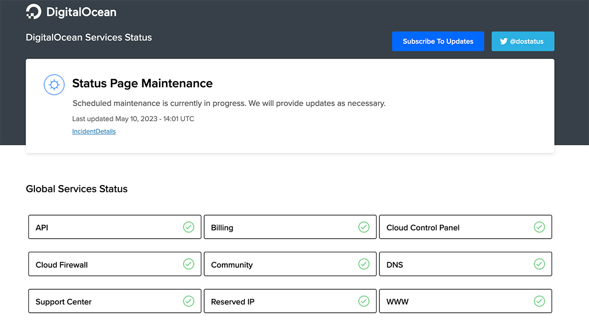 Announcing a redesigned DigitalOcean status page DigitalOcean