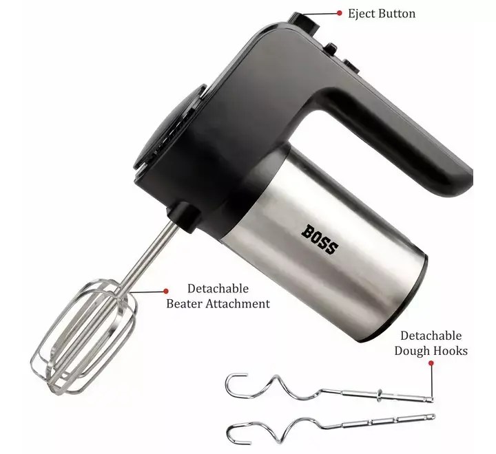Buy Boss Whipmix 300 Watts Hand Mixer (2 Attachments B127 Black) BOSS