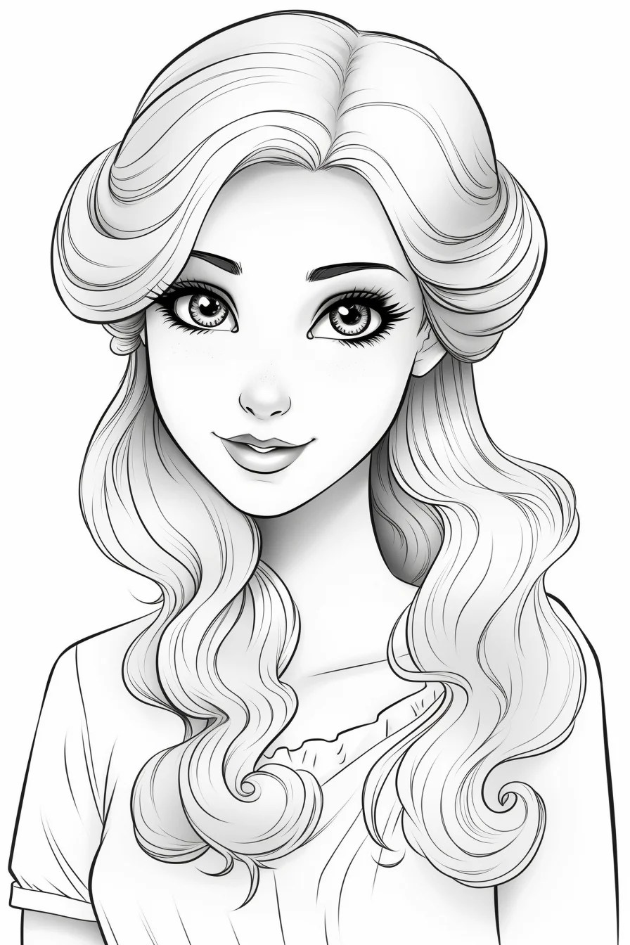 Barbie Outline To Color
