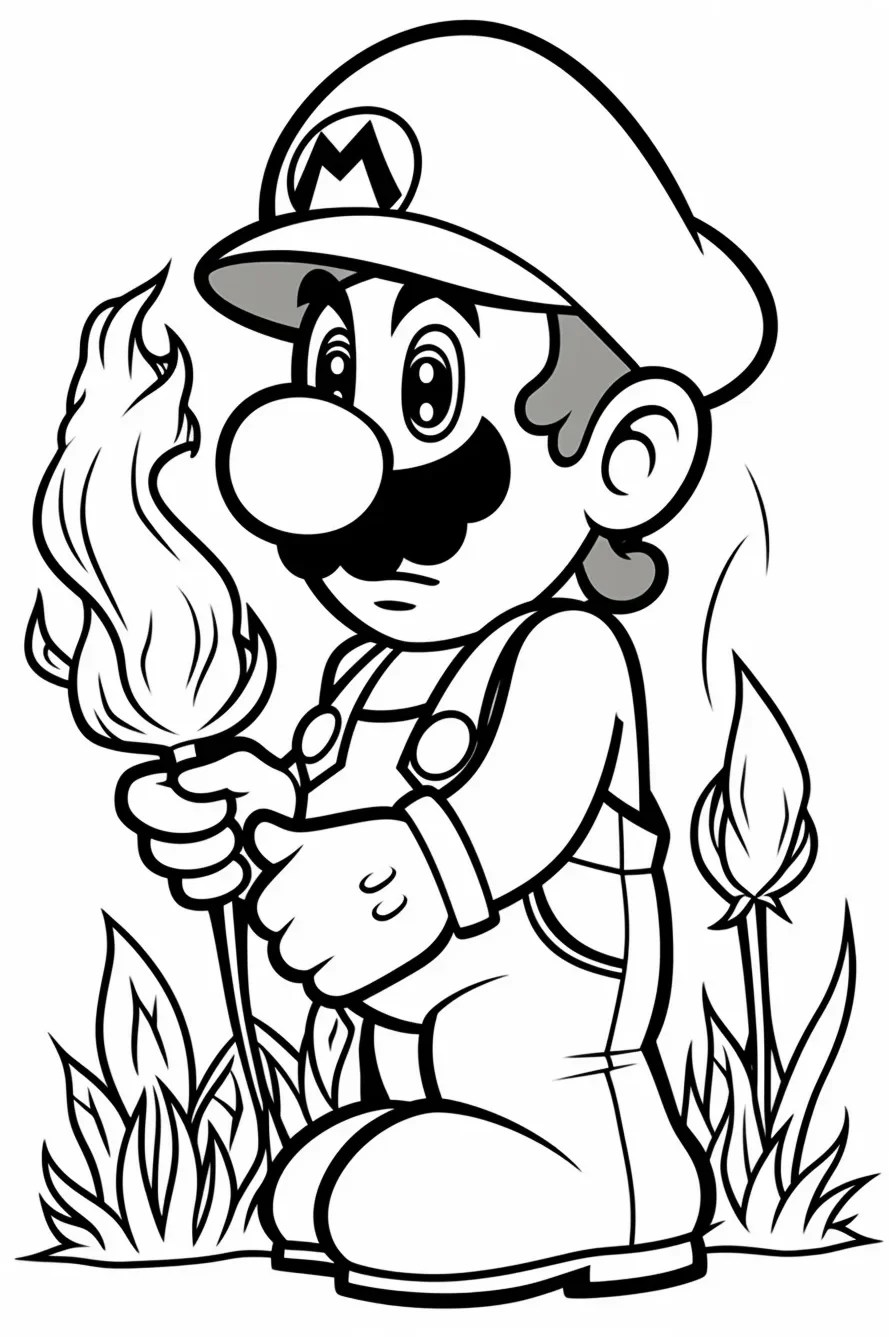 Super Mario Coloring Pages Free