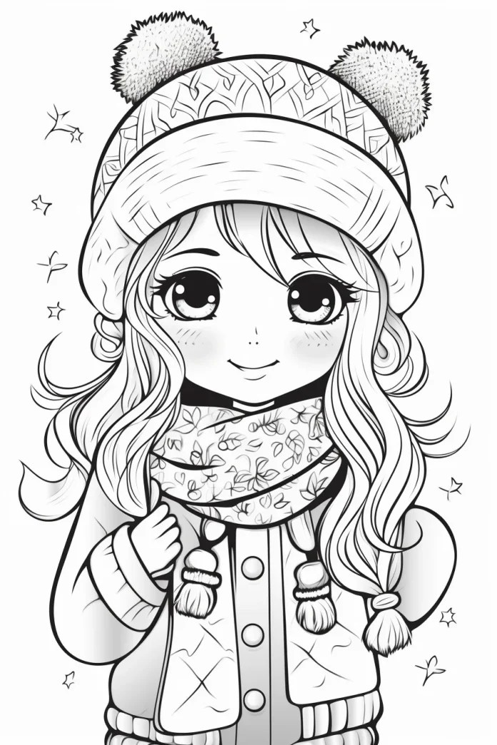Easy Cute Girl Coloring Pages for Kids Free Printable 2025