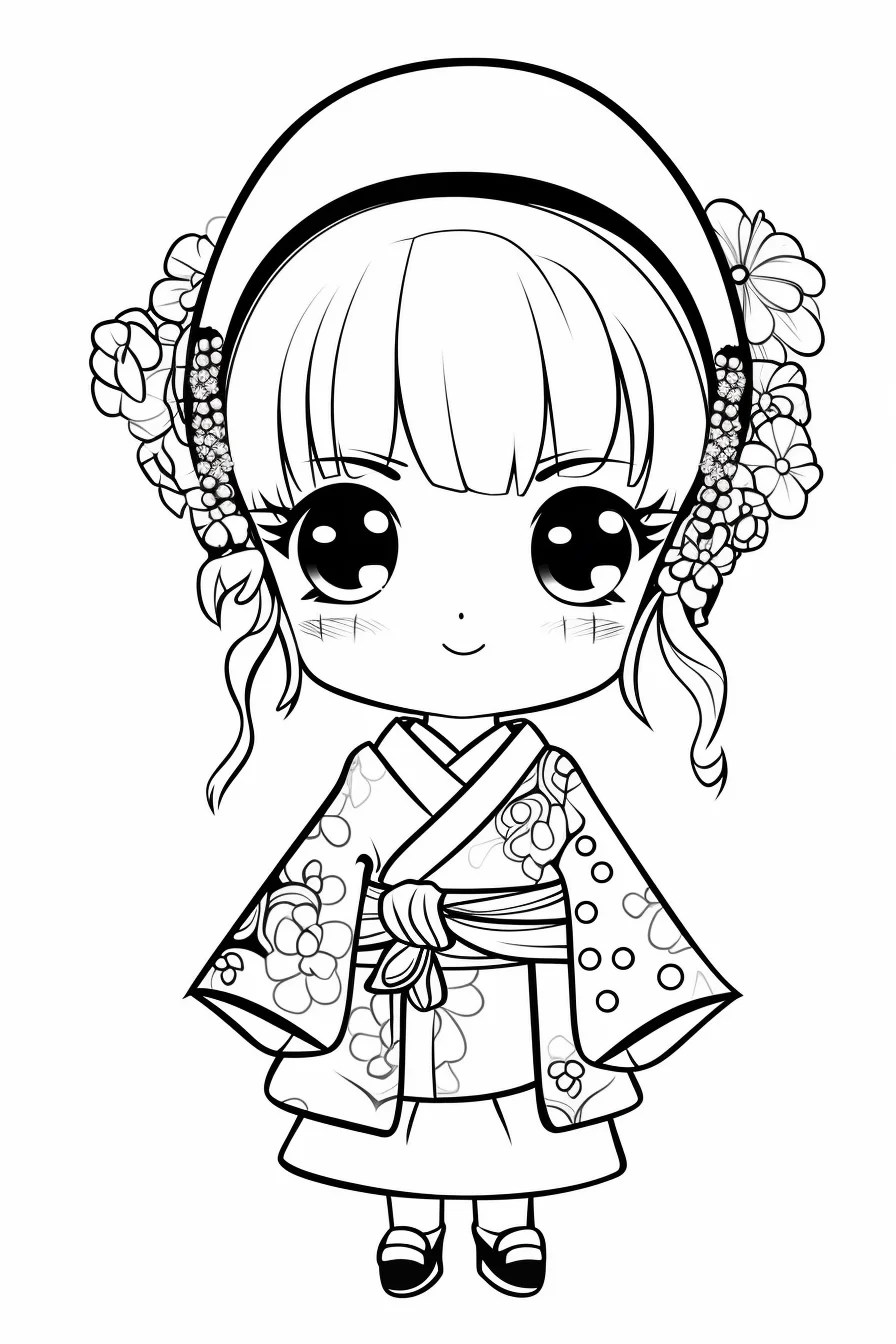 Easy Cute Doll Coloring Pages for Girls Free Printable Easy Cute Doll Coloring Pages for Girls Free Printable