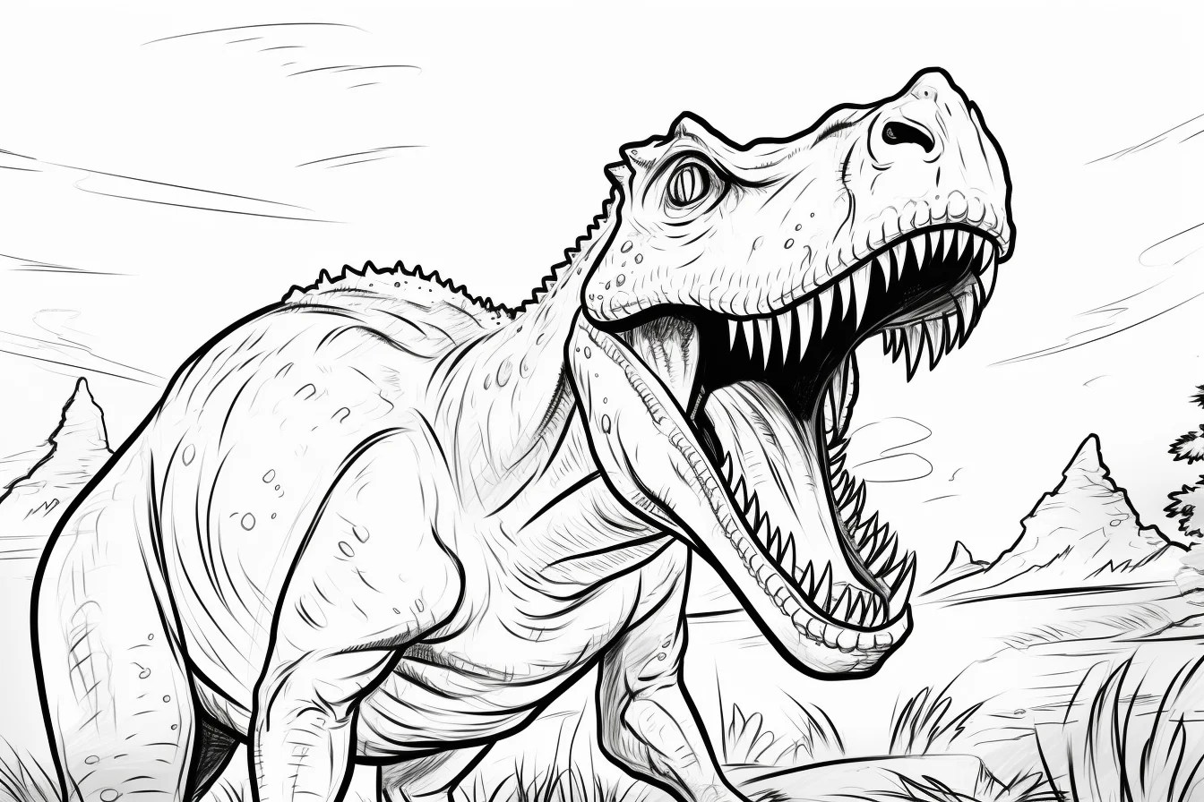 Free Printable TRex Coloring Pages for Dinosaur Enthusiasts