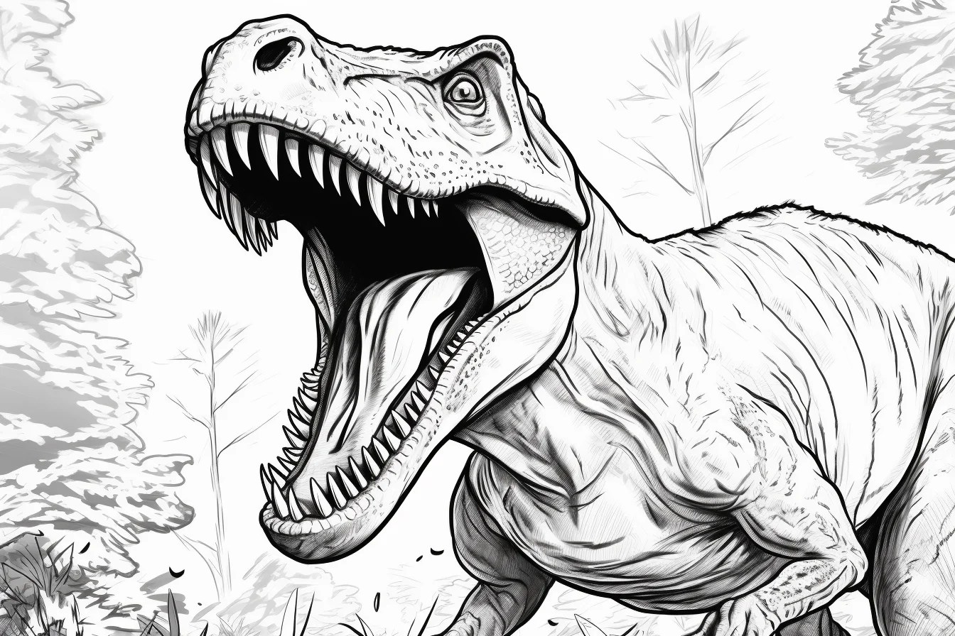 Free Printable TRex Coloring Pages for Dinosaur Enthusiasts 2024