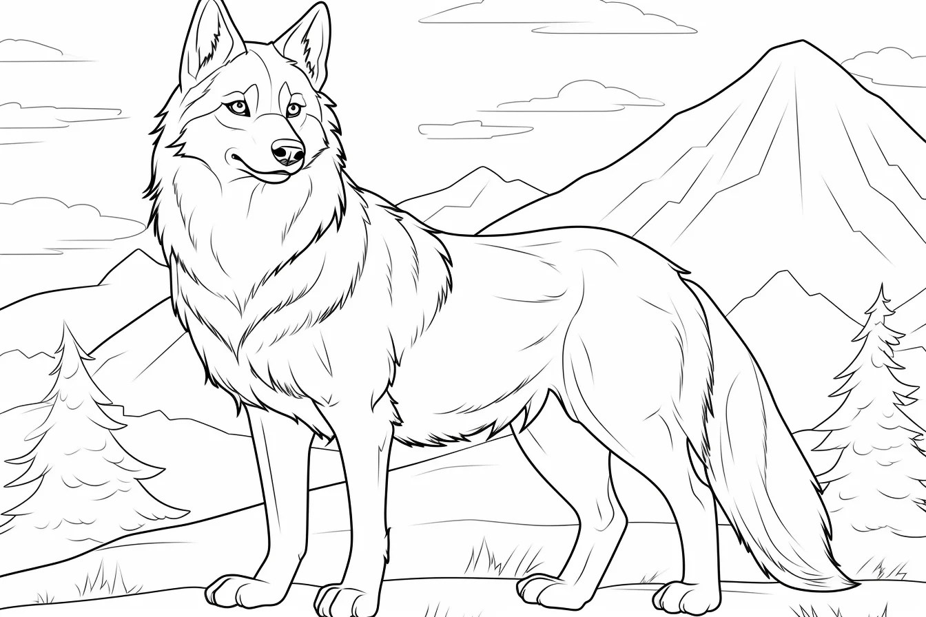 +40 Free Printable Captivating Realistic Wolf Coloring Pages 2025