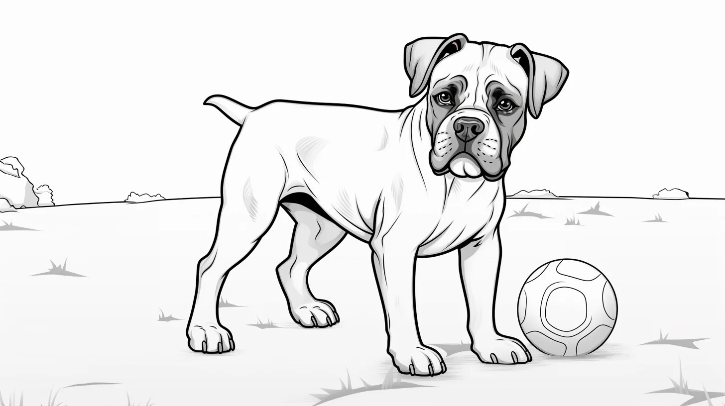 Free Printable Boxer Dog Coloring Pages 2025