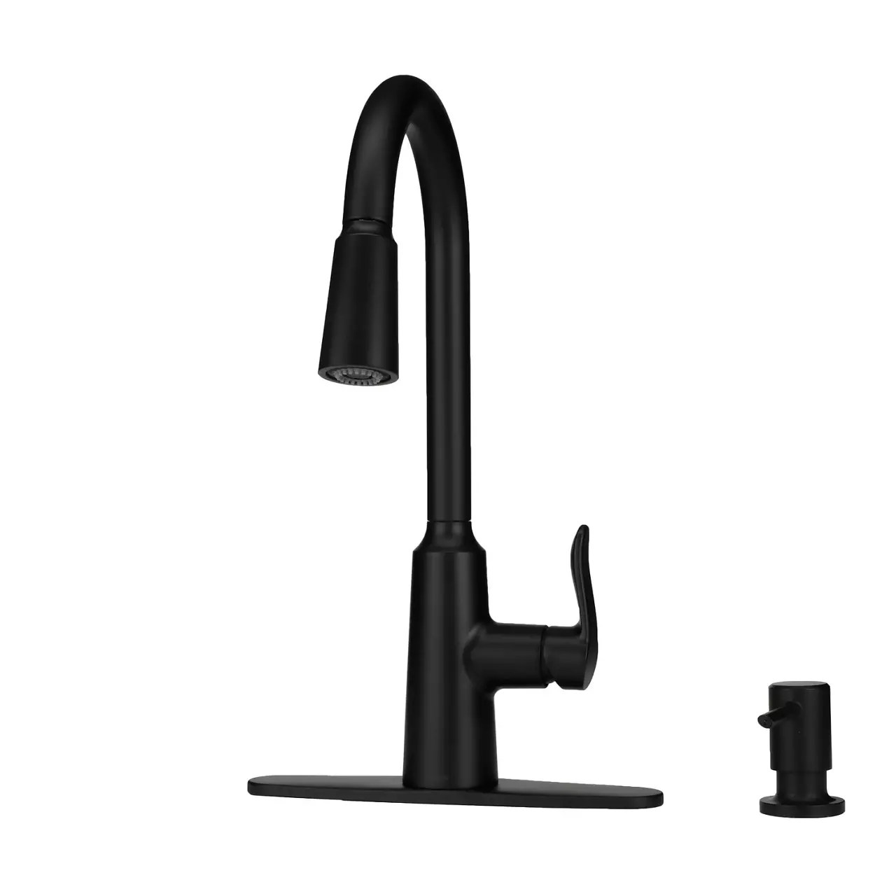 Moen Edwyn 1Handle PullDown Kitchen Faucet with Soap Dispenser, Matte