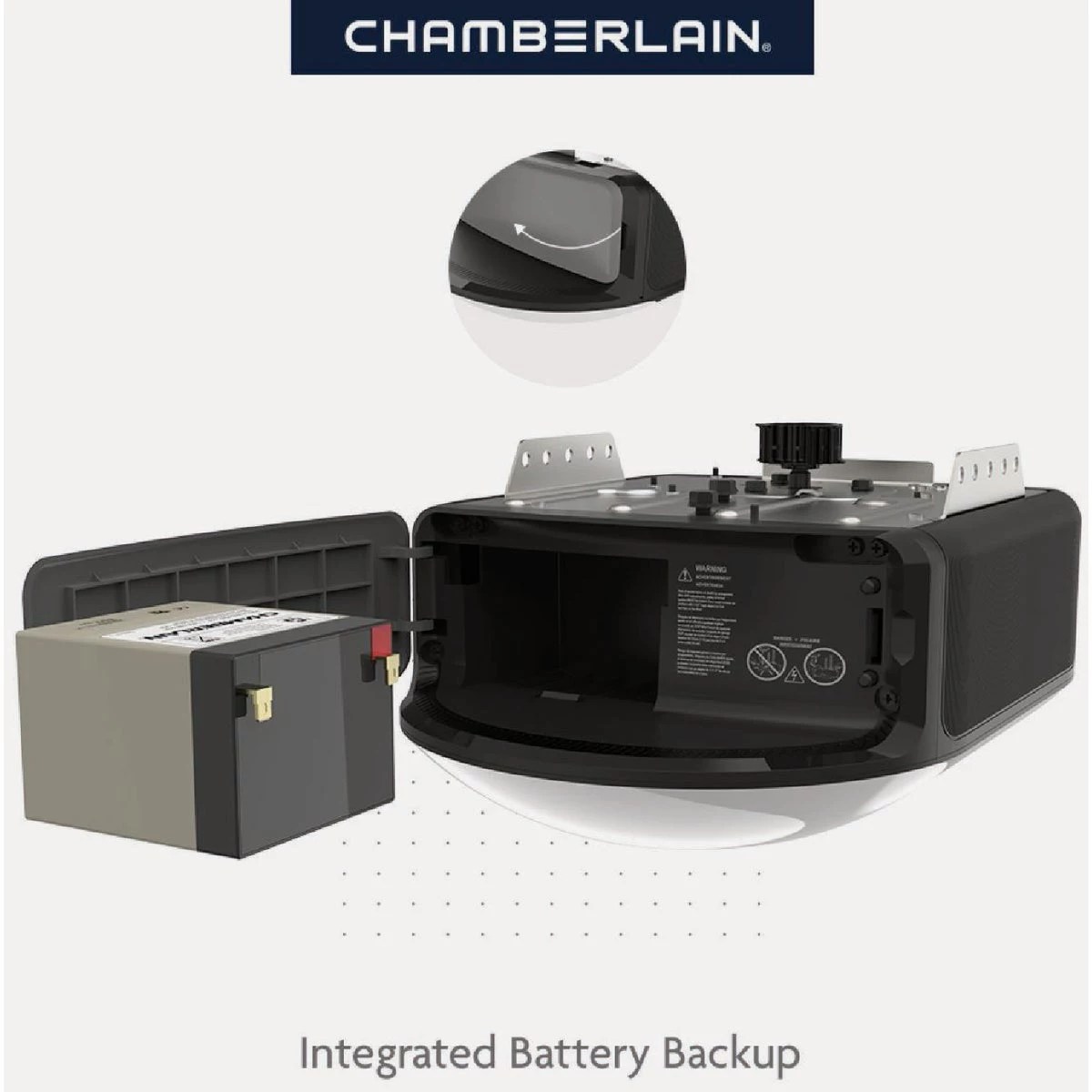 Chamberlain B6753T 1-1/4 HP myQ Secure View Smart Belt Drive Garage