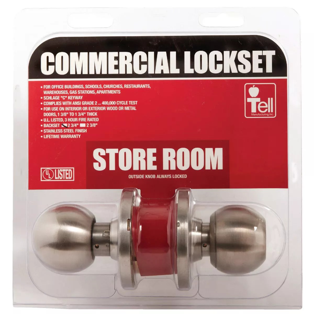 Tell Stainless Steel Storeroom Door Knob Lockset Do it Best