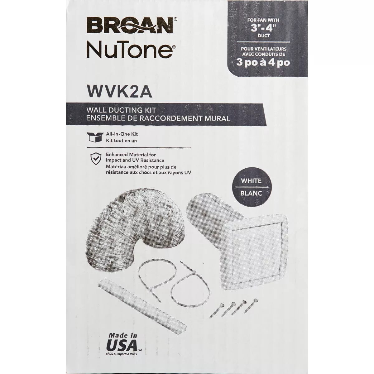 BroanNutone 3 In./4 In. Exhaust Fan Wall Vent Kit (8Piece) Do it Best