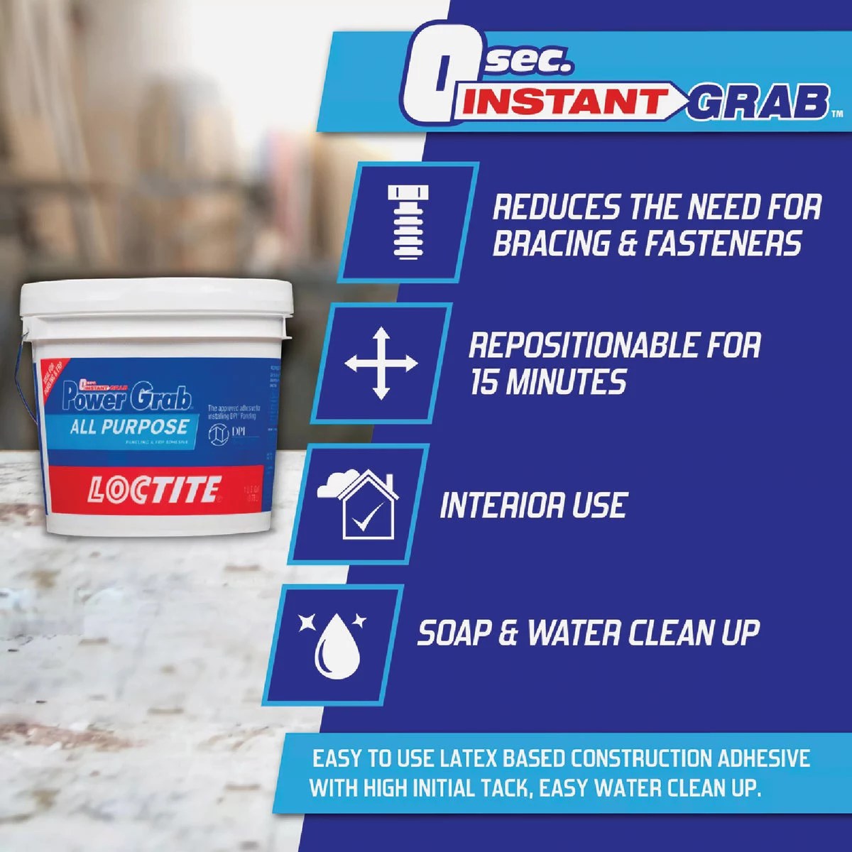 LOCTITE Power Grab 1 Gal. AllPurpose Paneling & FRP Adhesive Do it Best