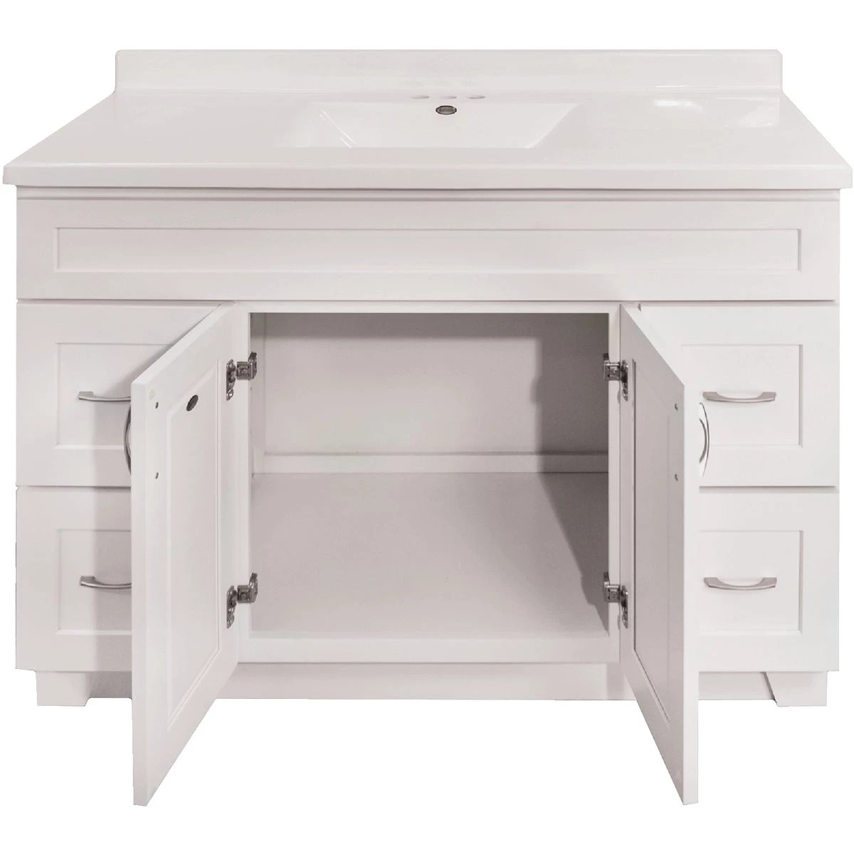 CraftMark Shaker Retreat White 48 In. W x 34 In. H x 21 In. D Vanity