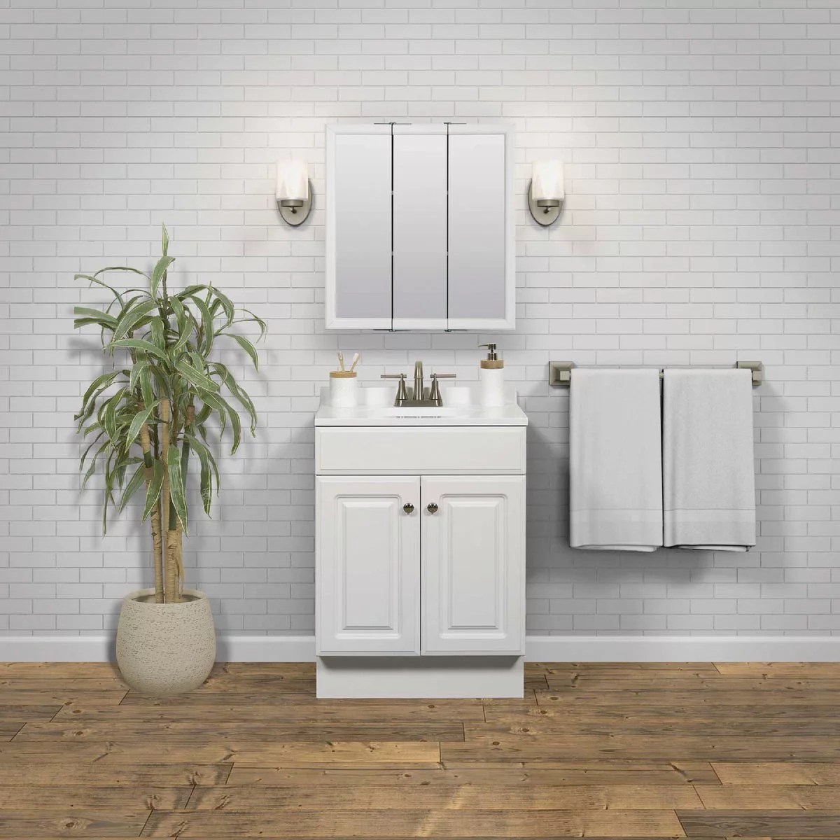 Zenith Zenna Home White 24 In. W x 35 In. H x 18 In. D Vanity with