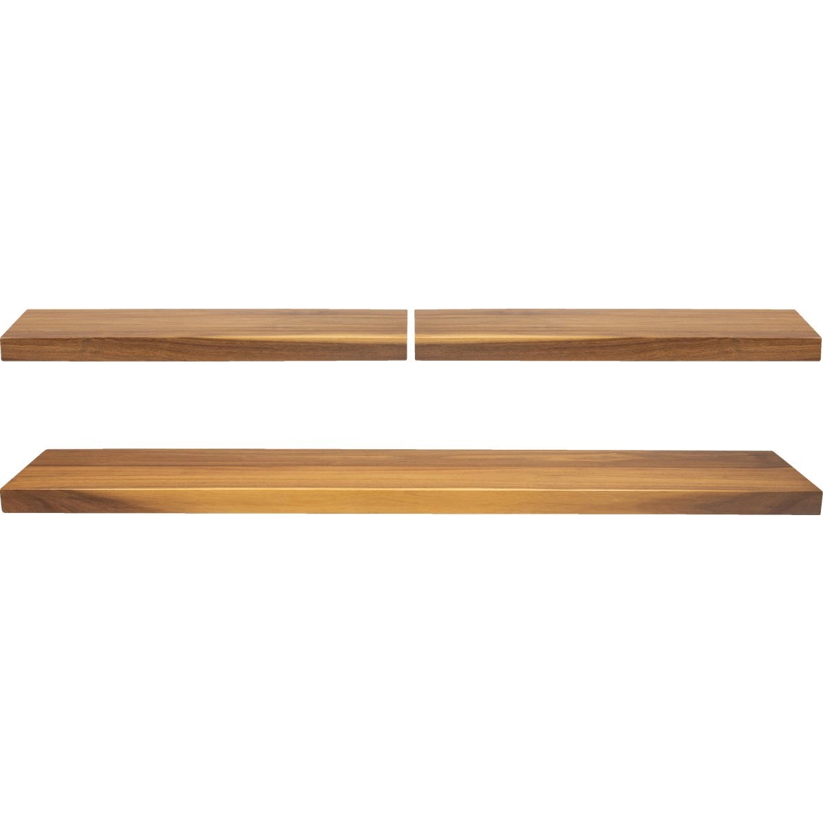CenterPointe Acacia Wood Floating Shelves Set (3Piece) Do it Best