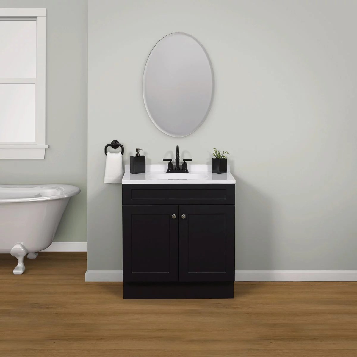 Zenith Zenna Home Espresso 36 In. W x 35 In. H x 18 In. D Shaker Vanity