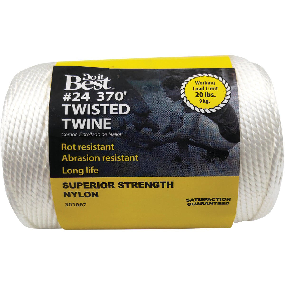Do it Best 24 x 370 Ft. White Nylon Twisted Twine Do it Best