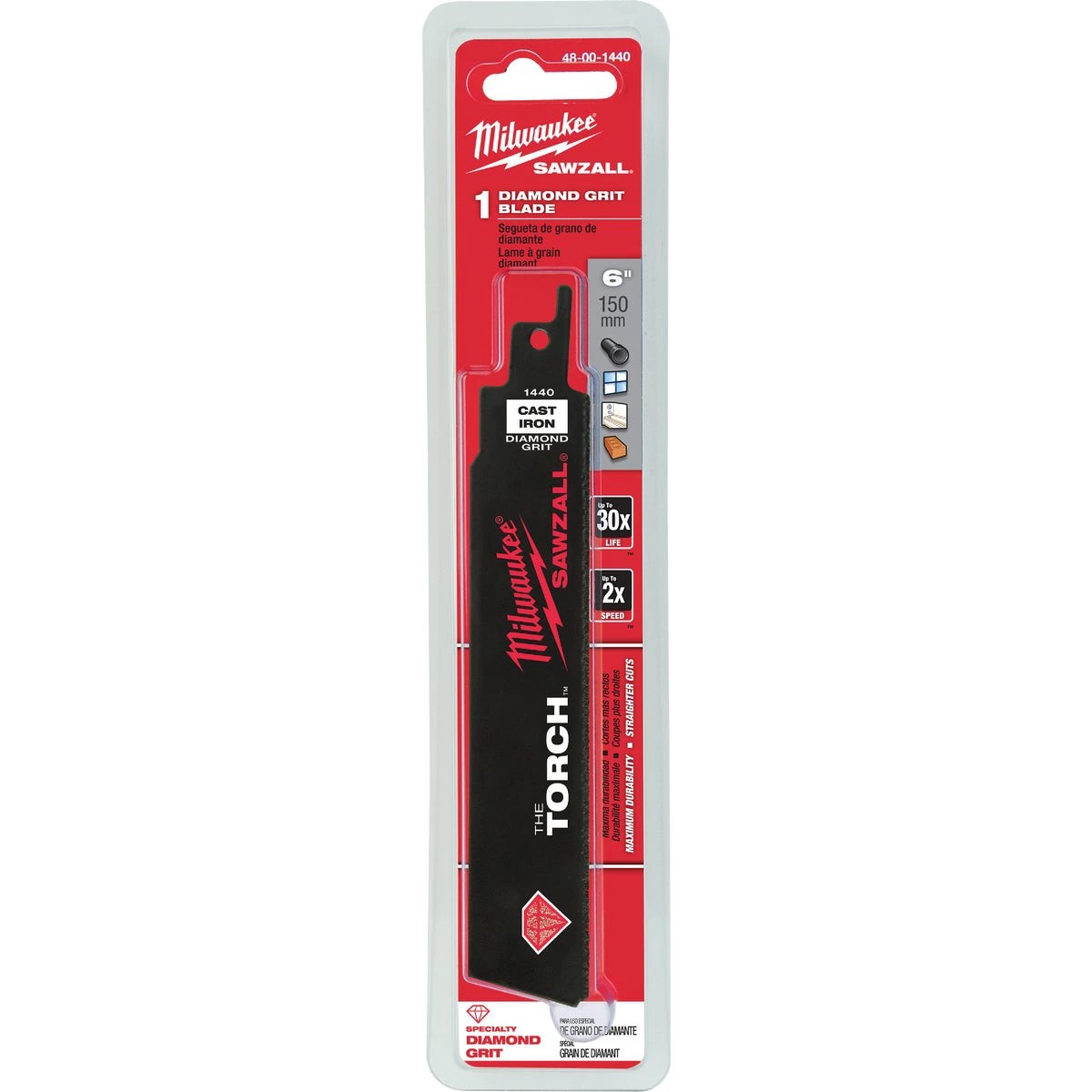 Milwaukee SAWZALL The TORCH 6 In. Diamond Grit Reciprocating Saw Blade Do it Best