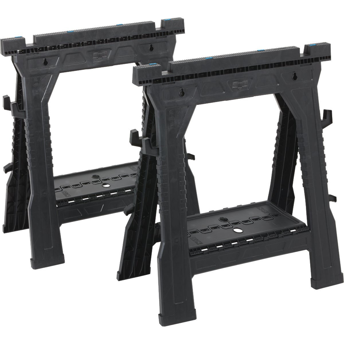 Channellock 27 In. L Plastic Folding Sawhorse Set, 1000 Lb. Capacity (2