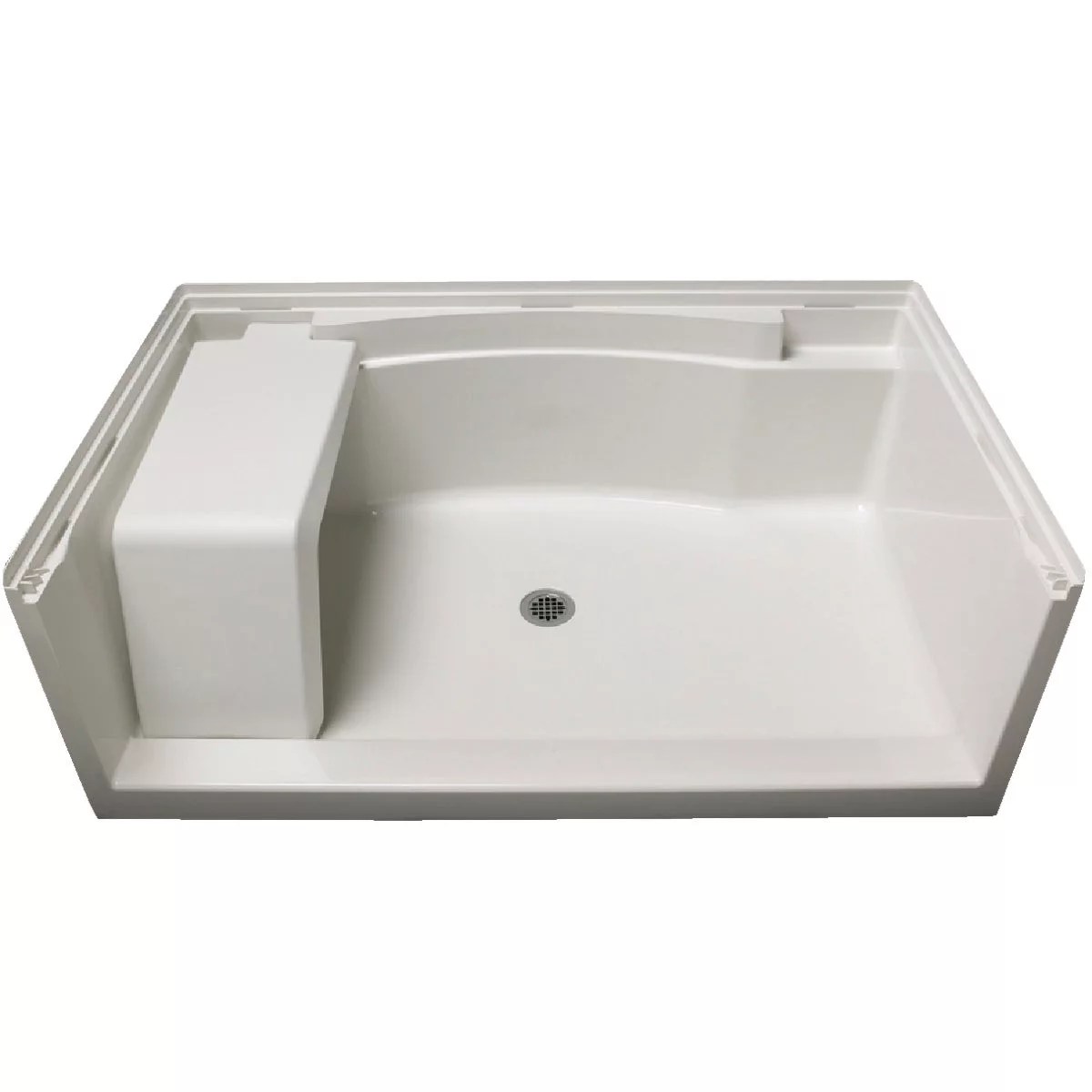 Sterling Accord 60 In. W x 36 In. D Center Drain Seated Shower Pan in