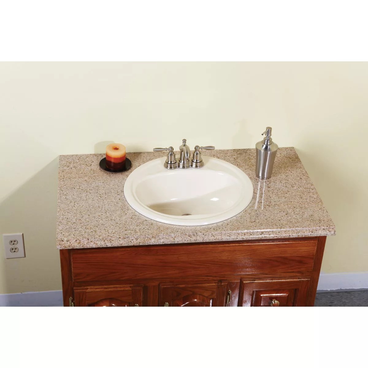 Briggs Anderson Round DropIn Oval Bathroom Sink, Bone Do it Best