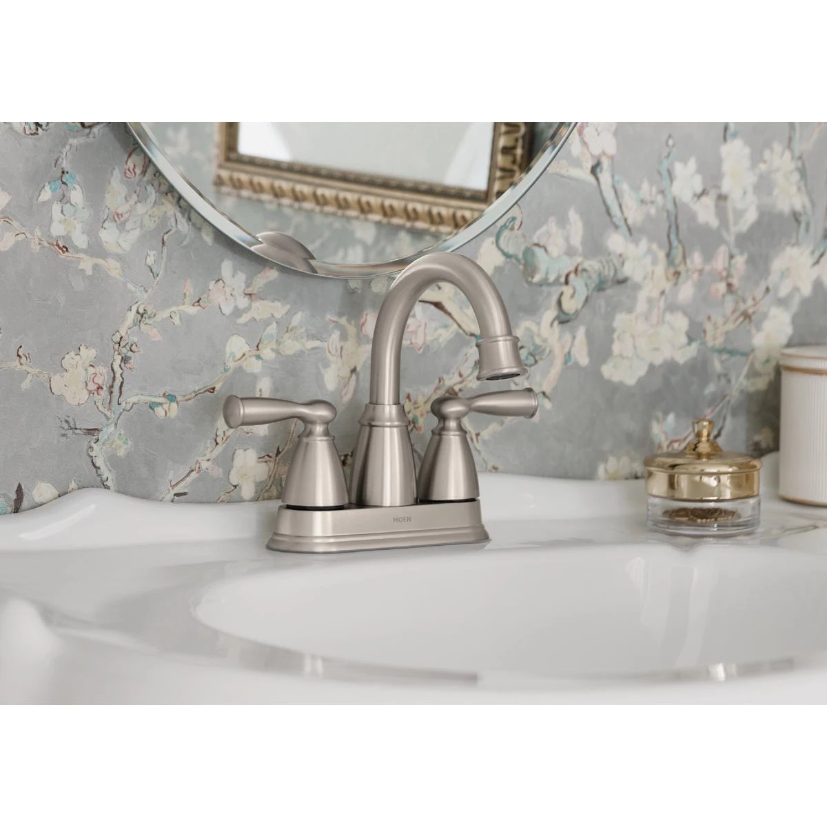 Moen Banbury 2Handle Lever Centerset Bathroom Faucet with PopUp, Spot