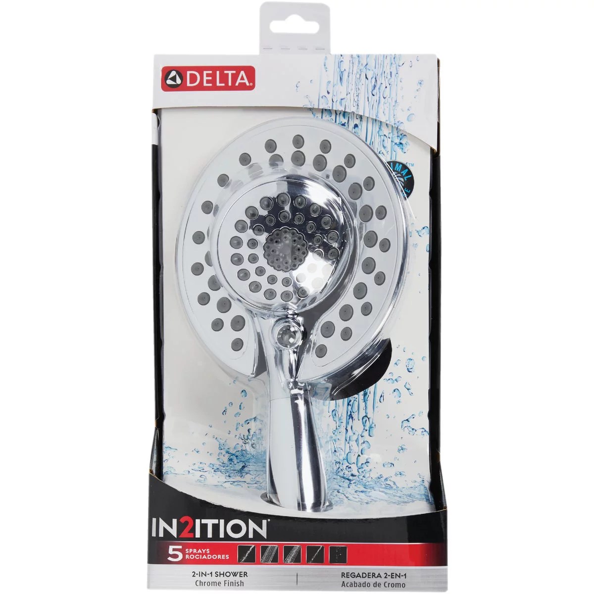 Delta In2ition 5Spray 1.8 GPM Combo Handheld Shower Head, Chrome Do it Best