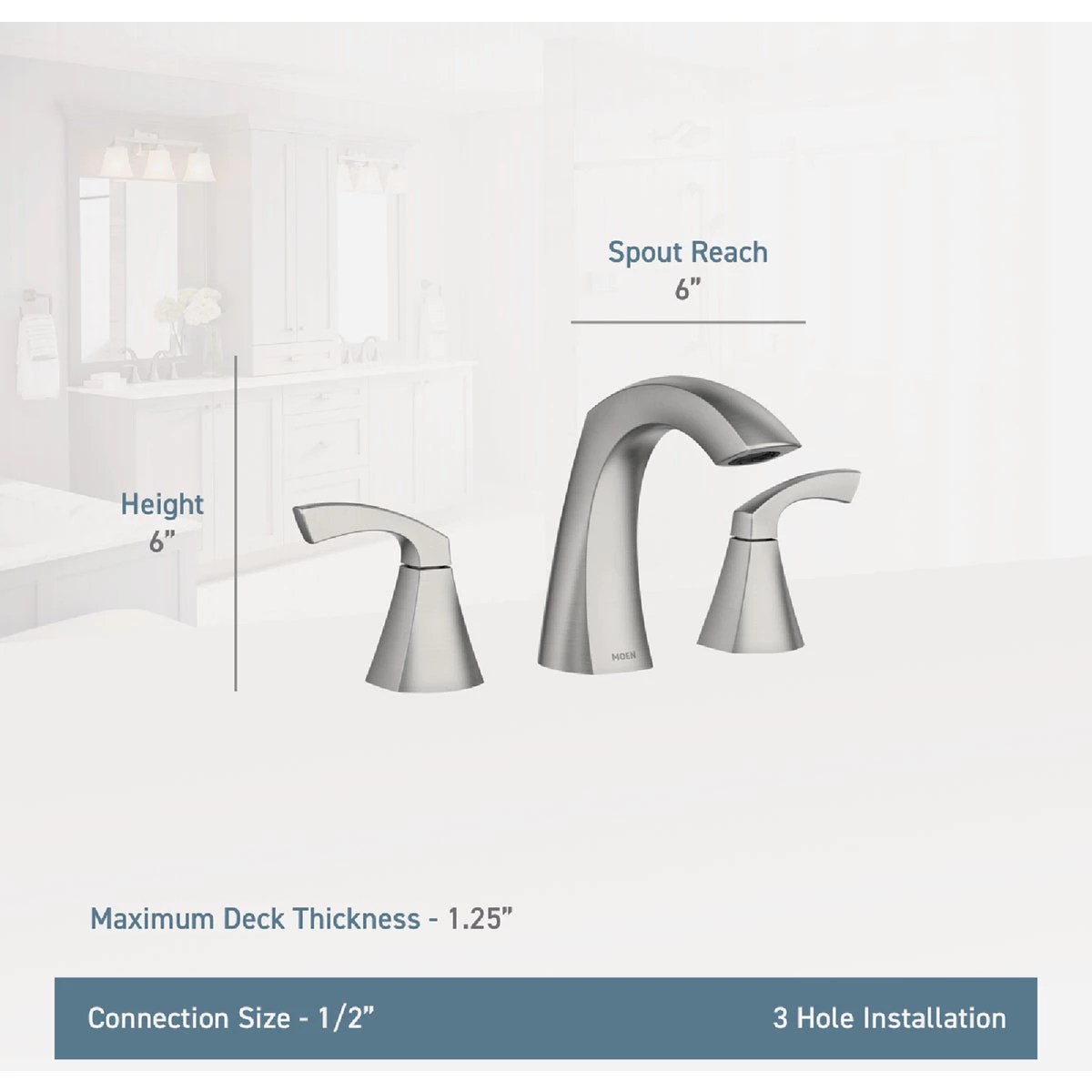 Moen Lindor Brushed Nickel 2Handle Widespread Bathroom Faucet Do it Best