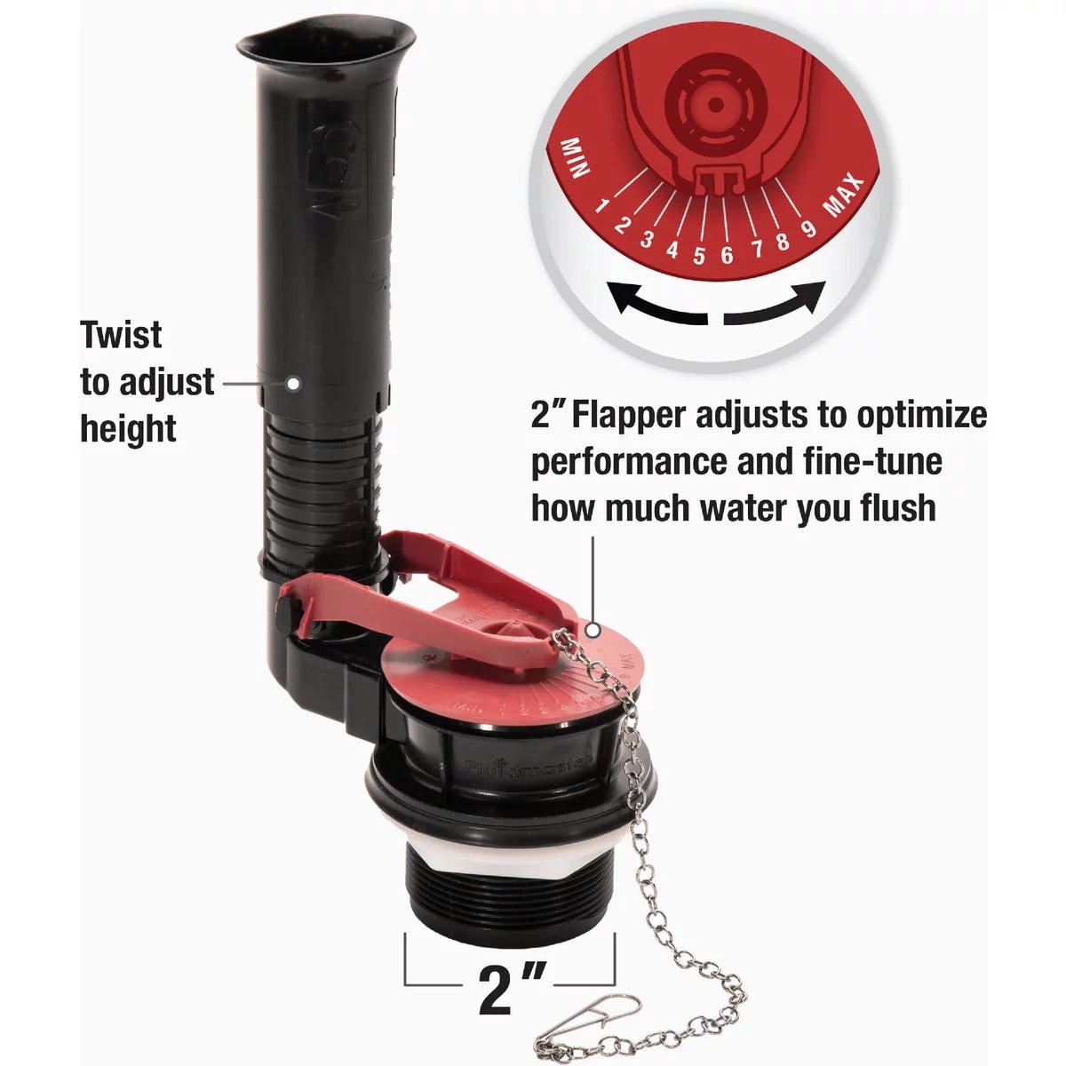 Fluidmaster PerforMAX 2 In. Universal Complete Toilet Repair Kit w