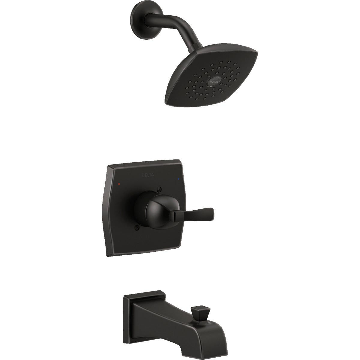 Delta Flynn Matte Black SingleHandle Tub and Shower Faucet Do it Best