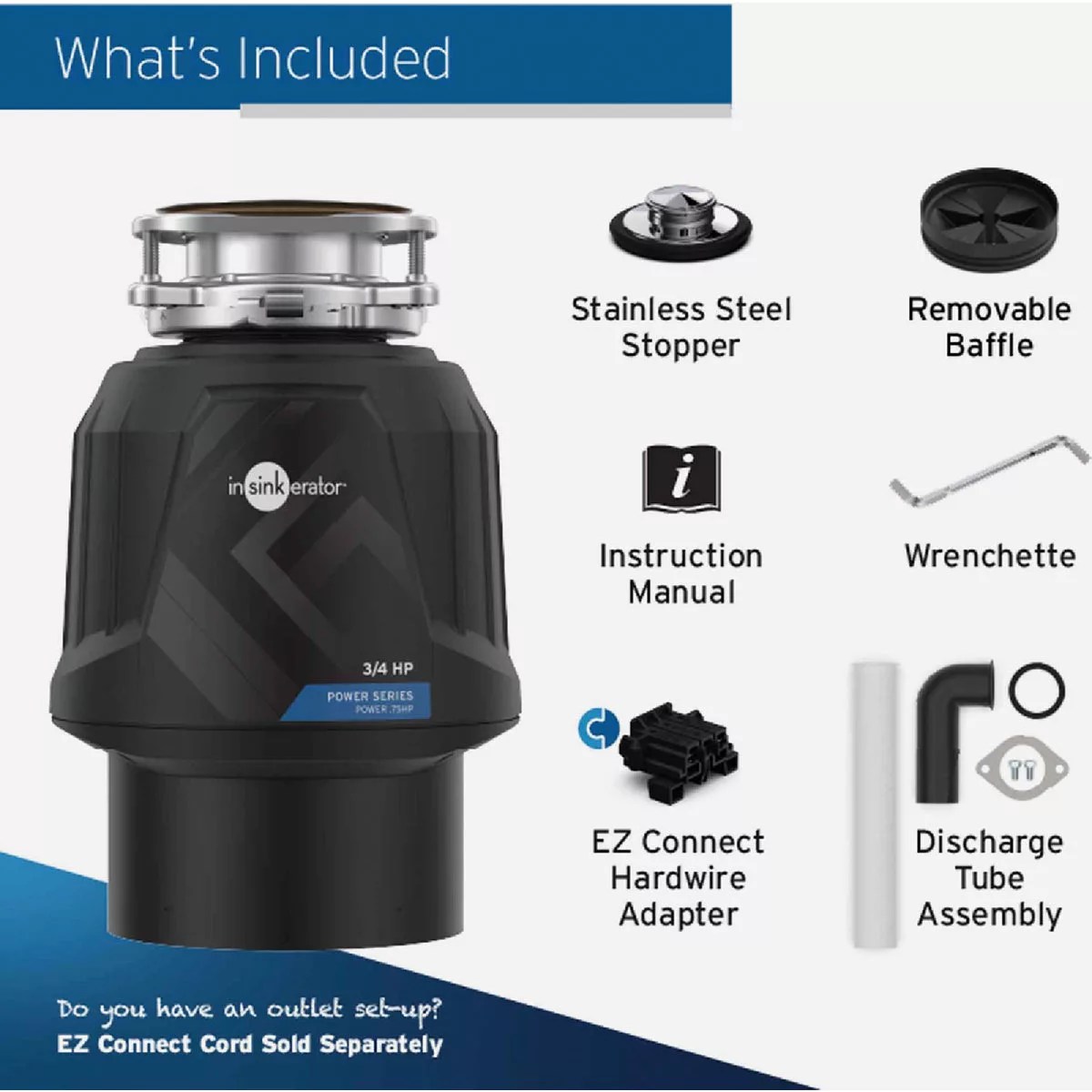 Insinkerator Power 3/4 HP Garbage Disposer, 6 Year Warranty | Do it Best