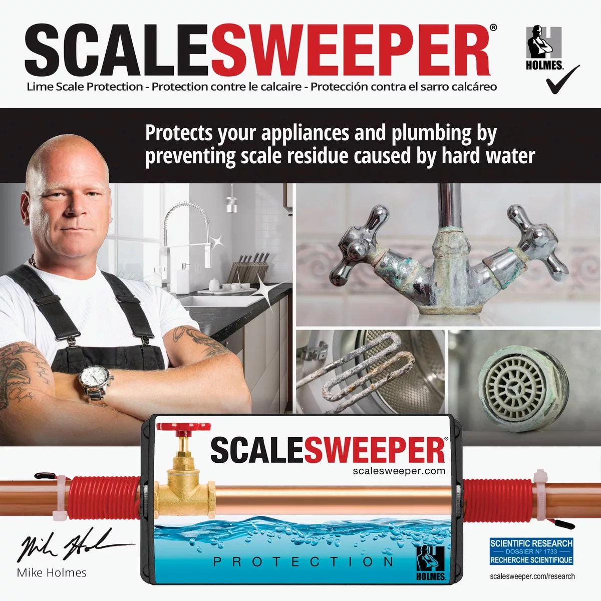 Scalesweeper Electronic Hard Water Conditioner & Water Descaler Do it