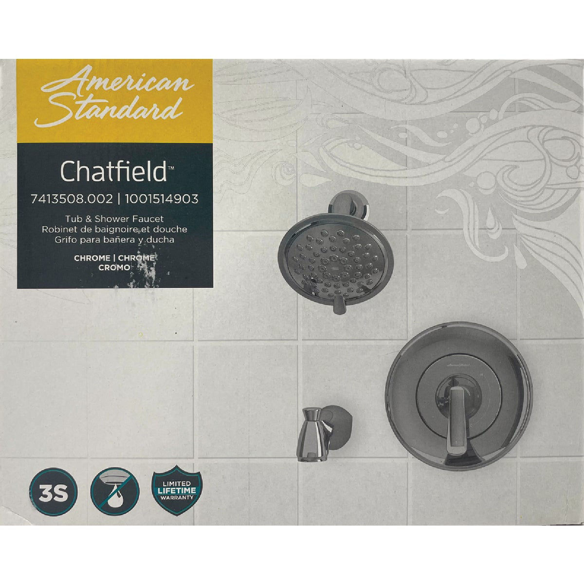 American Standard Chatfield Chrome SingleHandle Lever Tub & Shower