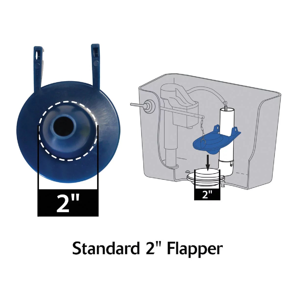 Korky Briggs Vacuity Toilets Rubber Flapper with Adjustable Float and