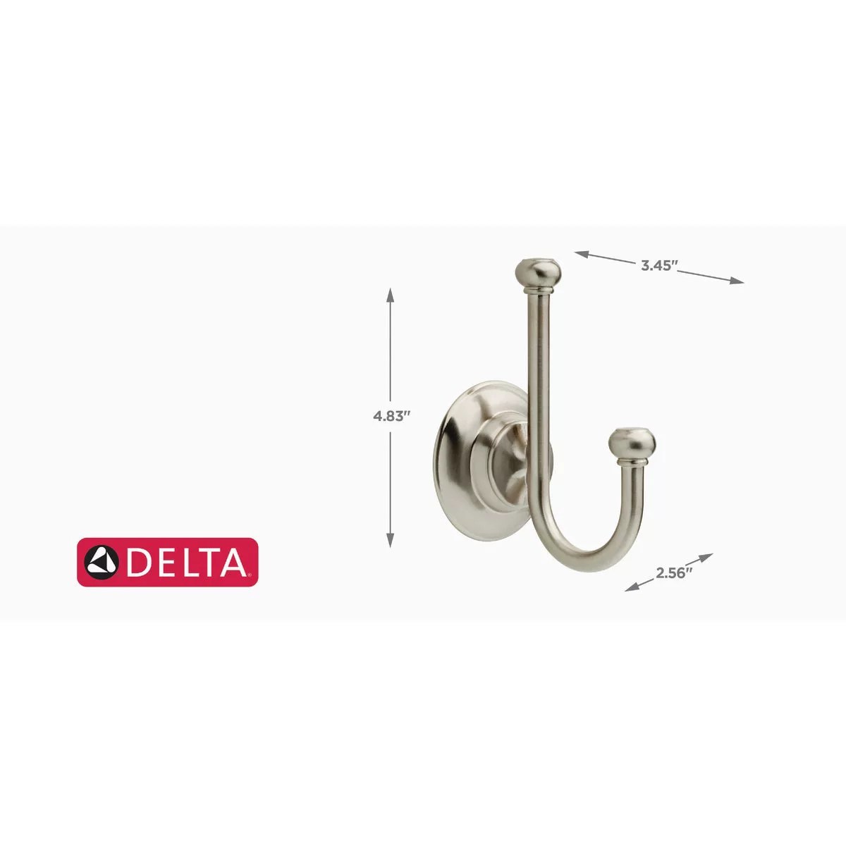 Delta Porter Brushed Nickel Double Robe Hook Do it Best