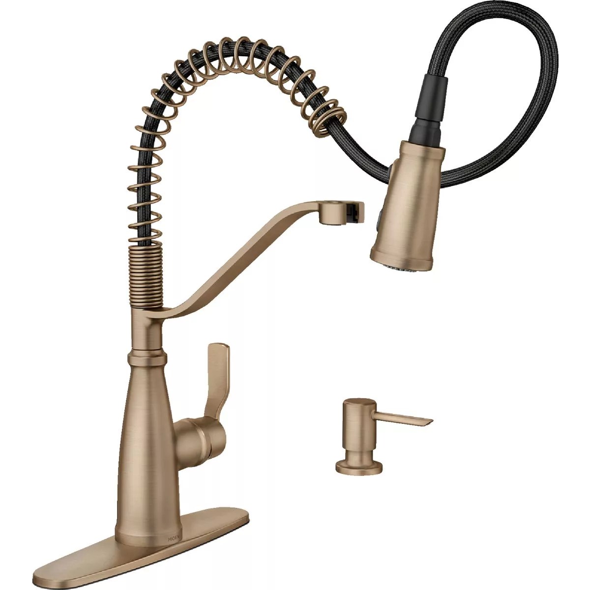 Moen Nolia 1Handle PullDown Kitchen Faucet, Bronzed Gold Do it Best