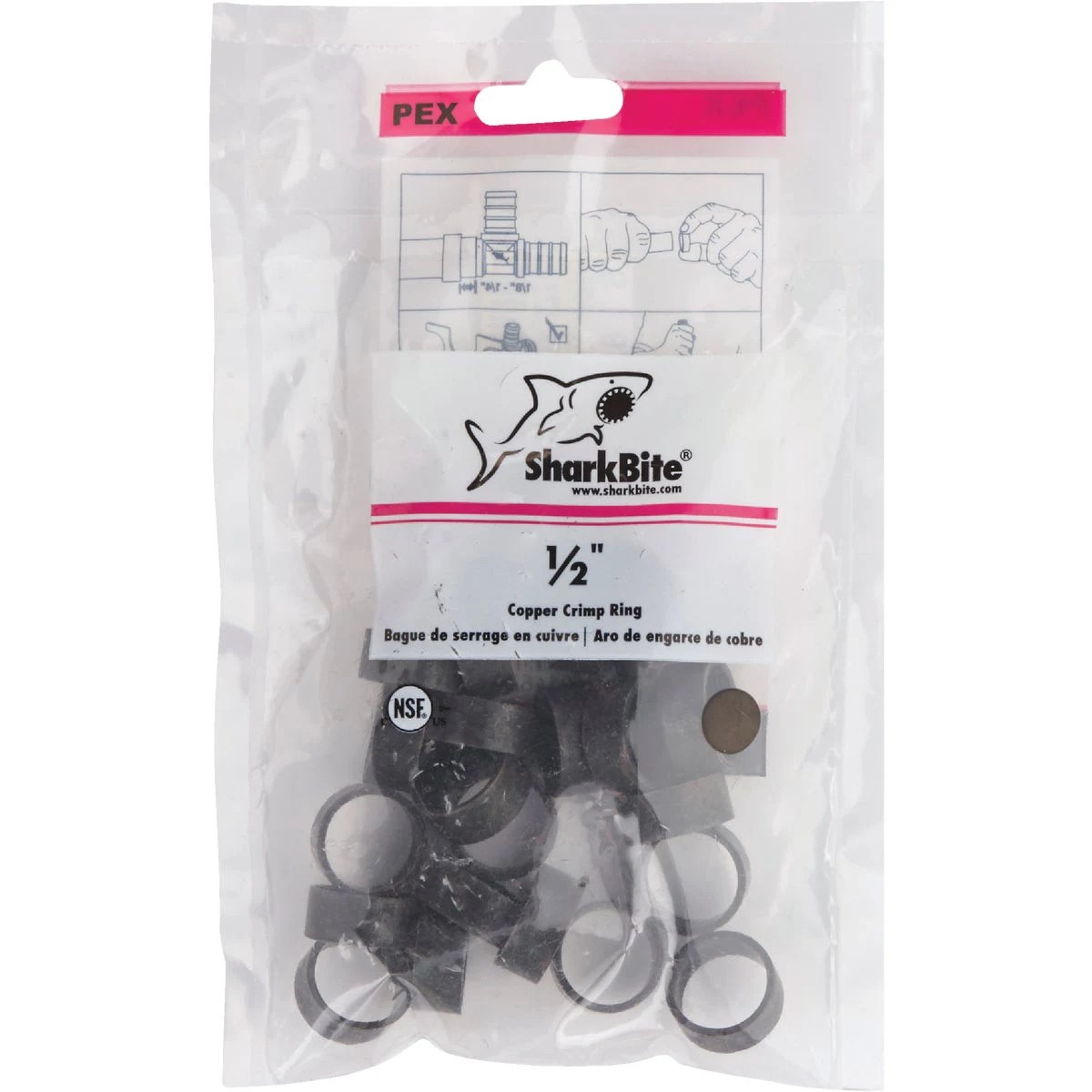 SharkBite 1/2 In. Copper PEX Crimp Ring (25Pack) Do it Best