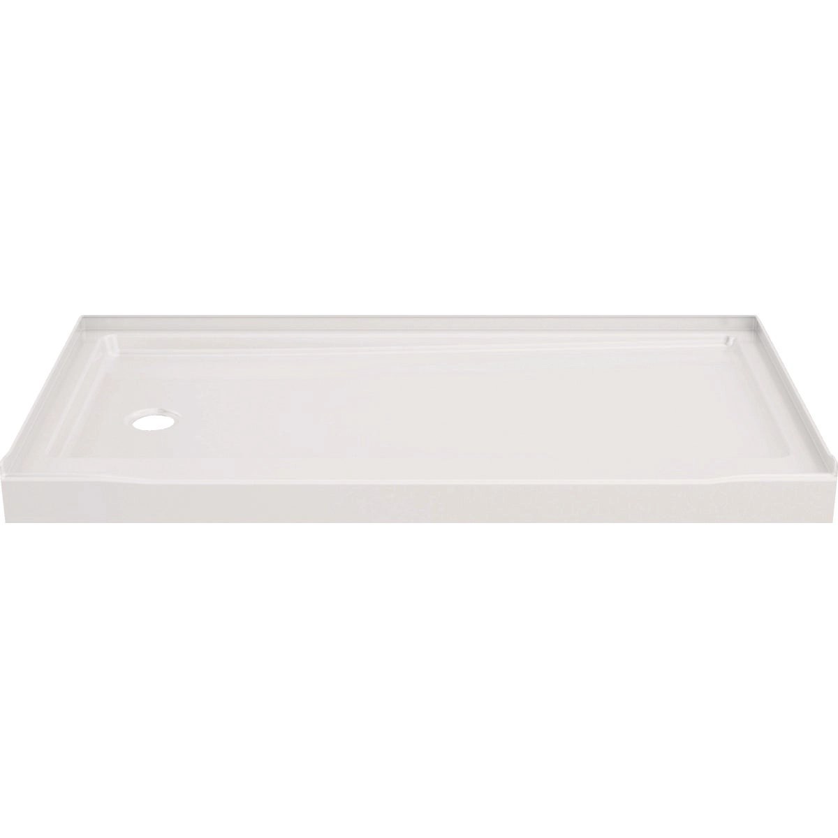 Delta Classic 500 60 In. x 32 In. Left Drain Shower Pan, White Do it Best