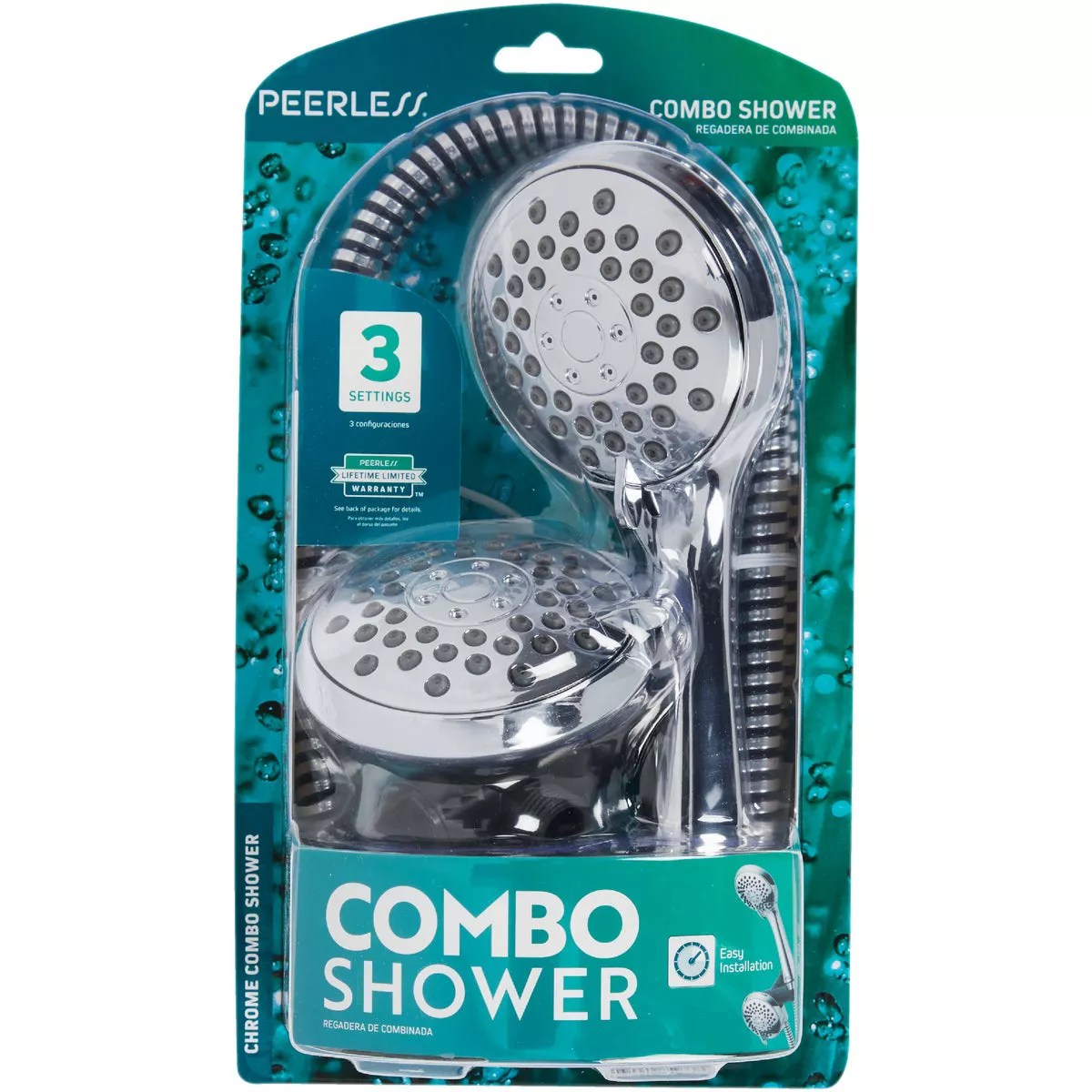 Peerless 3Spray 1.75 GPM Combo Handheld Shower Head, Chrome Do it Best