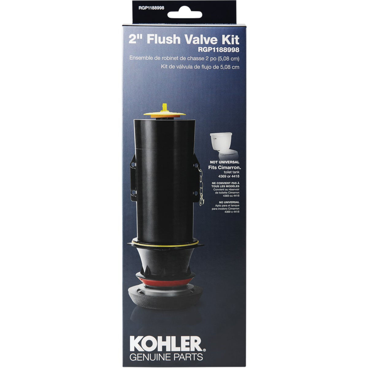 Kohler 2 In. Toilet Canister Flush Valve Repair Kit for Cimarron K4418