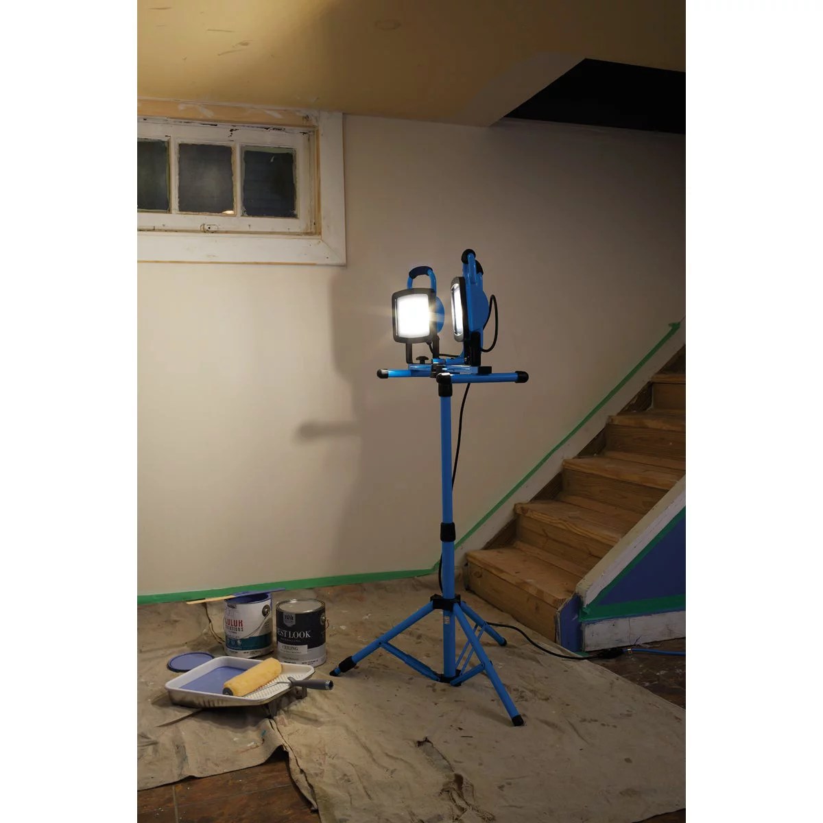 Channellock 13,200 Lm. LED Twin Head Tripod StandUp Work Light Do it Best