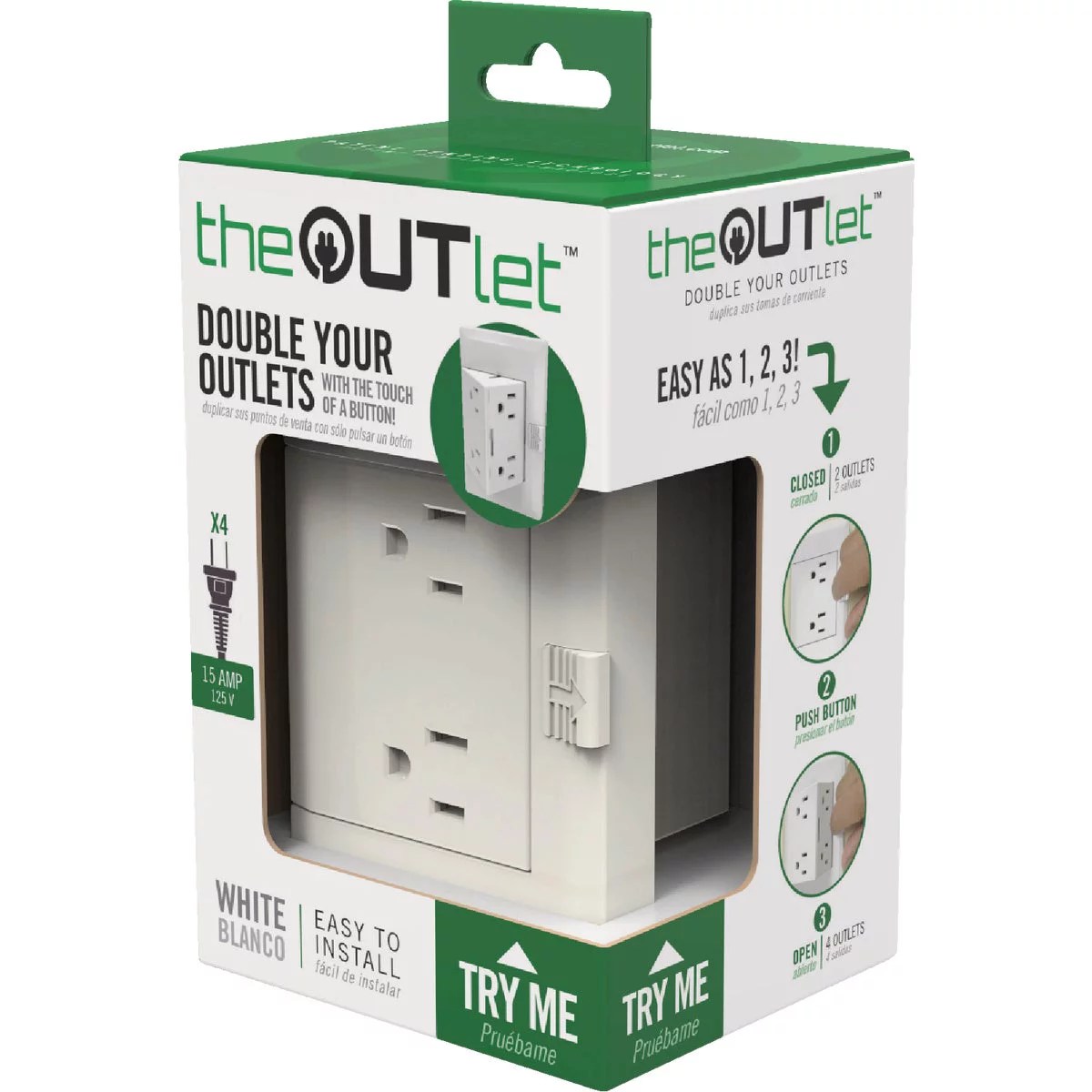 theOUTlet 15A White Residential Tamper Resistant Permanent Outlet