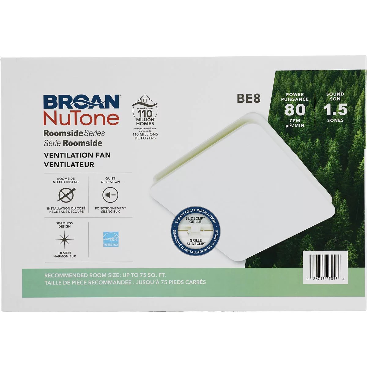Broan 80 CFM 2.0 Sones 120V Bath Exhaust Fan | Do it Best