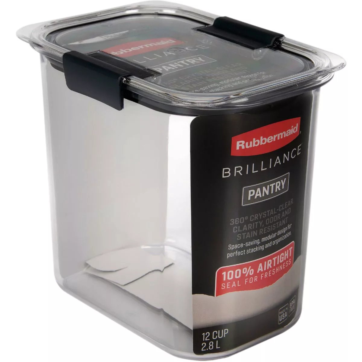 Rubbermaid Brilliance 12 Cup Sugar Pantry Airtight Food Storage