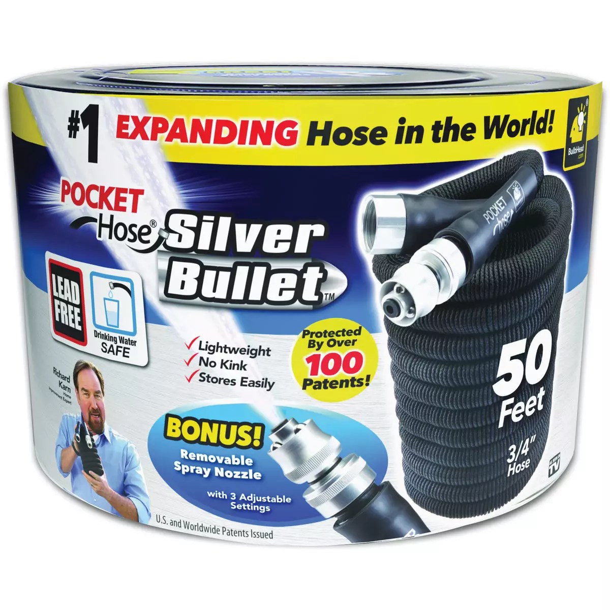 Pocket Hose Silver Bullet 3/4 In. x 50 Ft. Expandable Hose Do it Best
