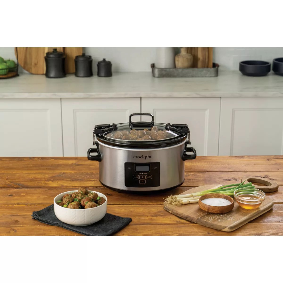 Crockpot 4 Qt. Cook & Carry Stainless Steel Slow Cooker | Do it Best